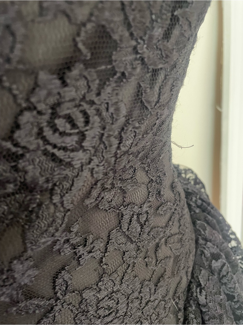Landa Basque Drop Waist Lace Corset Mini Dress Vintage 80s 90s Whimsigoth - Picture 4 of 5